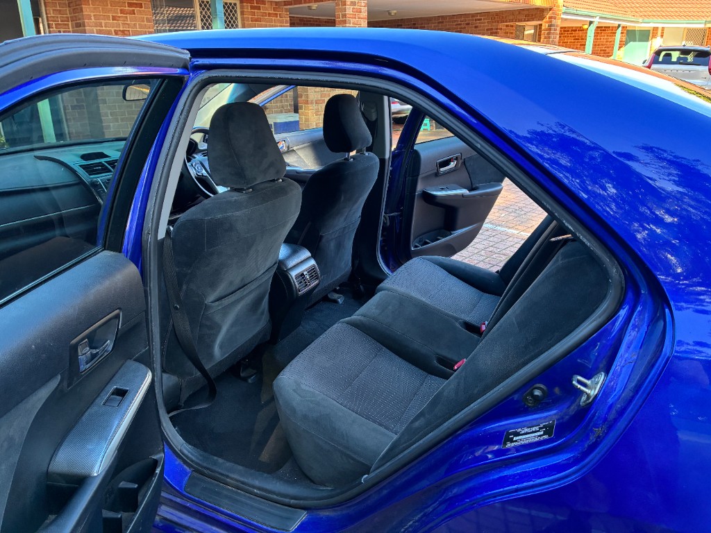 Rear seats — clean grey fabric
